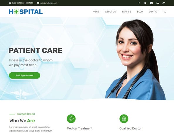 Hospital WordPress Theme